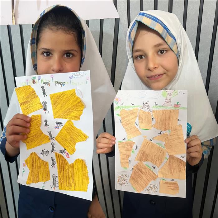 کاردستی لانه‌ی مورچه( تلفیق هنر و علوم)