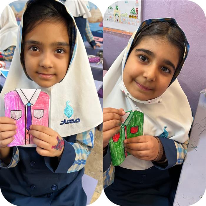 کاردستی روز پدر و تبریک زیبای دختران قشنگم به پدران عزیزشان